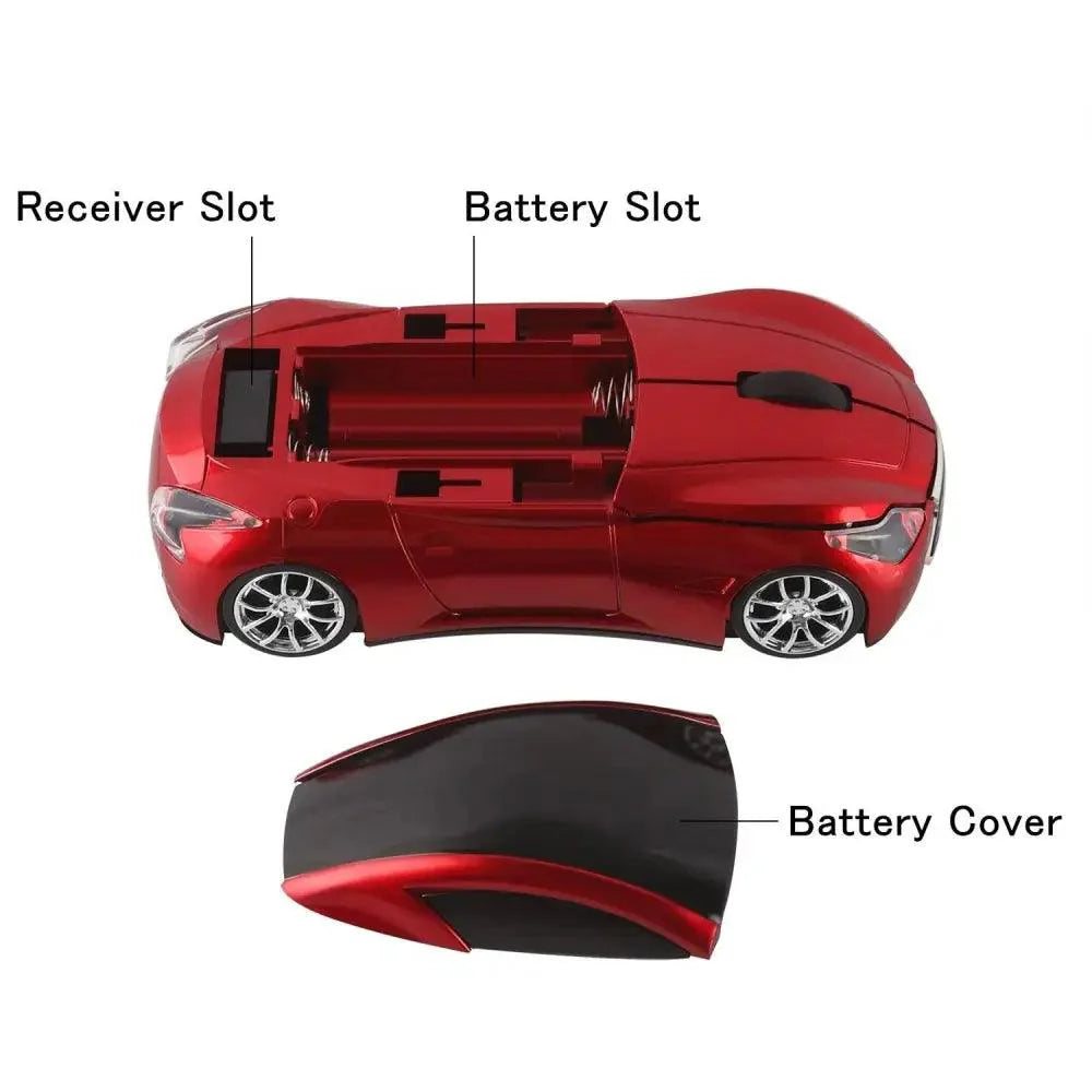 Stylish Wireless Sports Car Mouse - Ergonomic Mini Design
