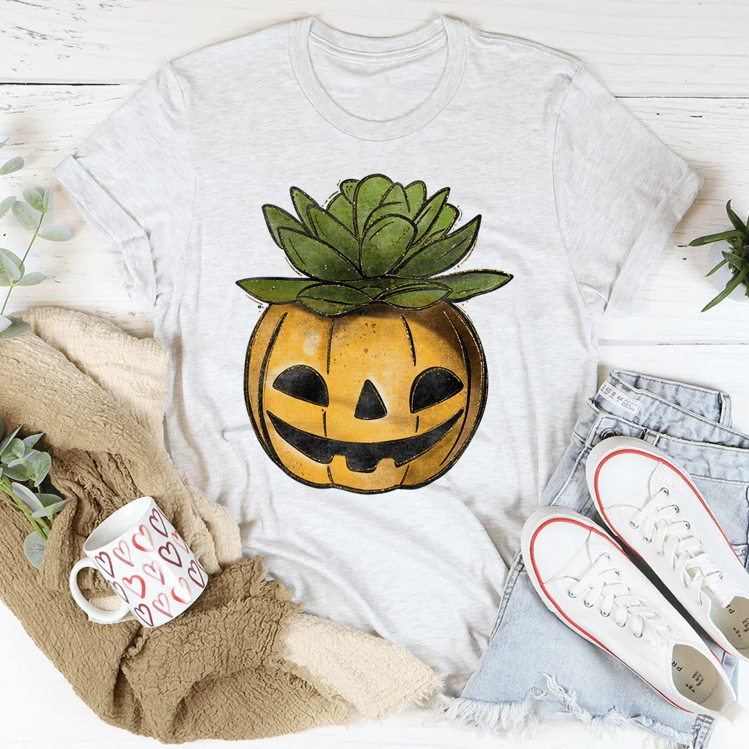 Camiseta de calabaza suculenta