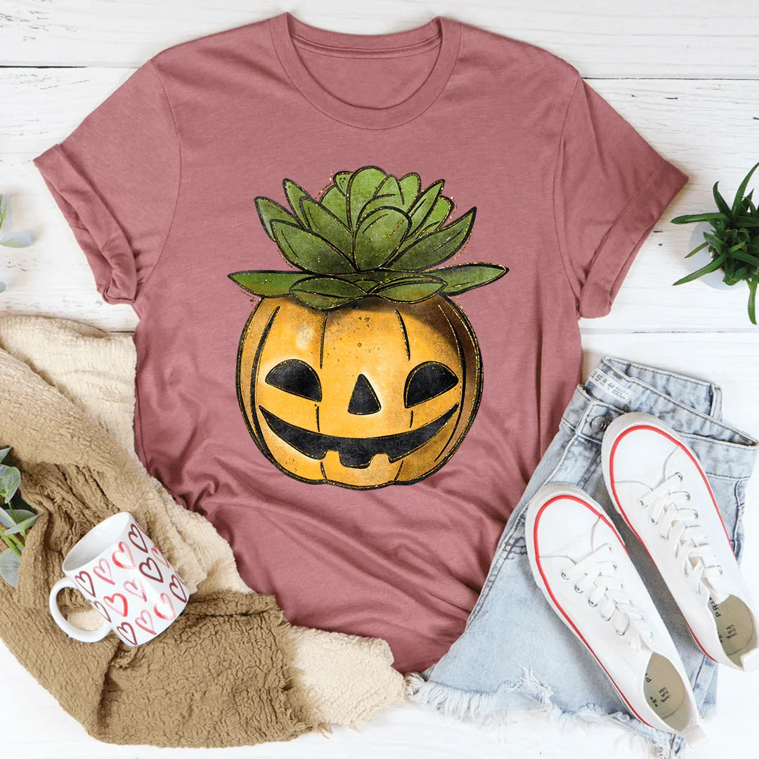 Camiseta de calabaza suculenta