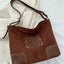 Suede Patch Adjustable Strap Tote Bag - Korvel
