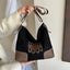 Suede Patch Adjustable Strap Tote Bag - Korvel