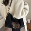 Suede Patch Adjustable Strap Tote Bag - Korvel