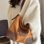 Suede Patch Adjustable Strap Tote Bag - Korvel