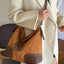 Suede Patch Adjustable Strap Tote Bag - Korvel