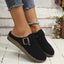 Suede Round Toe Buckle Slip-Ons - Korvel