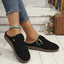 Suede Round Toe Buckle Slip-Ons - Korvel