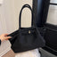 Suede tote bag for women in autumn and winter, high-end and niche design, large capacity commuting retro handbag - Korvel