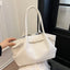 Suede tote bag for women in autumn and winter, high-end and niche design, large capacity commuting retro handbag - Korvel