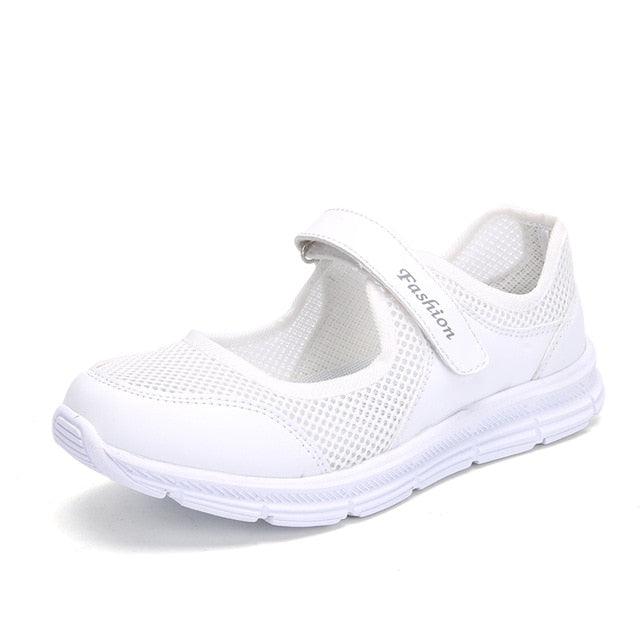 Baskets respirantes d'été pour femmes - Chaussures plates légères