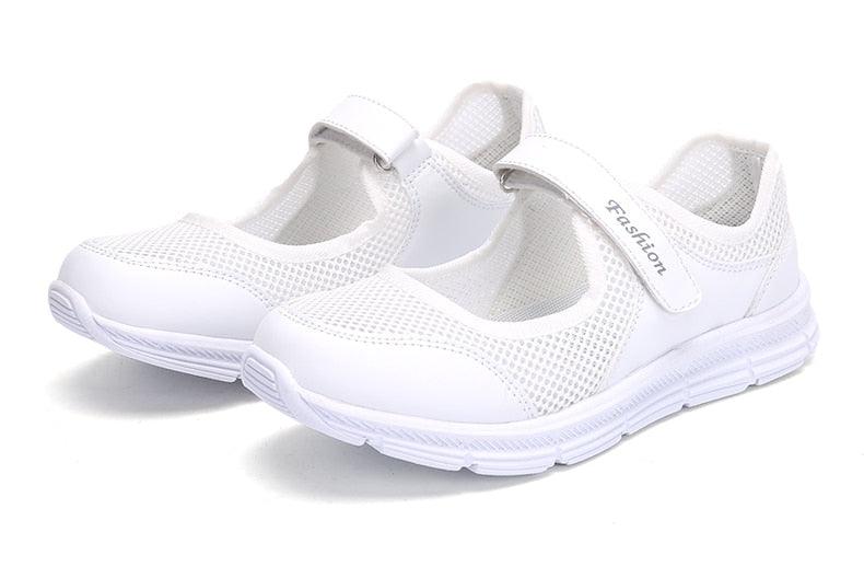 Baskets respirantes d'été pour femmes - Chaussures plates légères