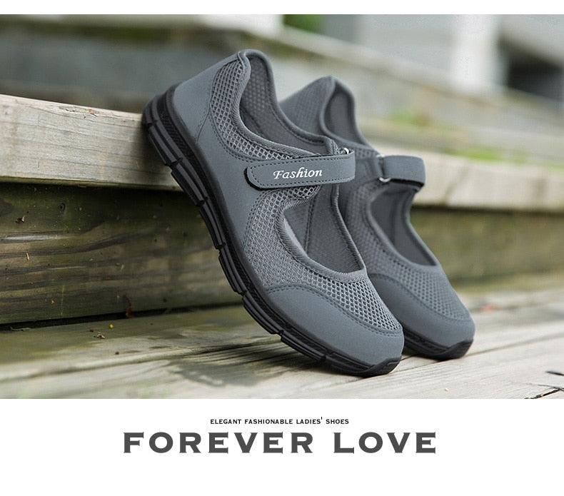 Baskets respirantes d'été pour femmes - Chaussures plates légères