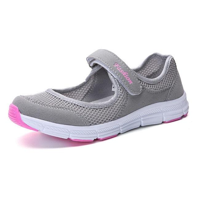 Baskets respirantes d'été pour femmes - Chaussures plates légères