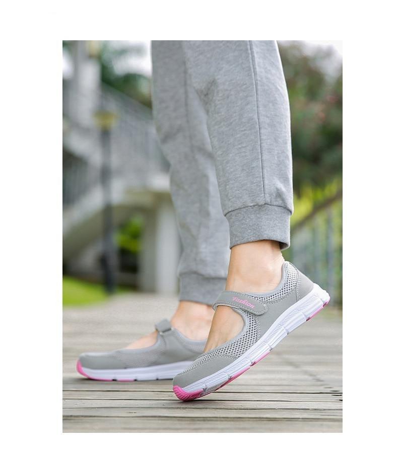 Baskets respirantes d'été pour femmes - Chaussures plates légères