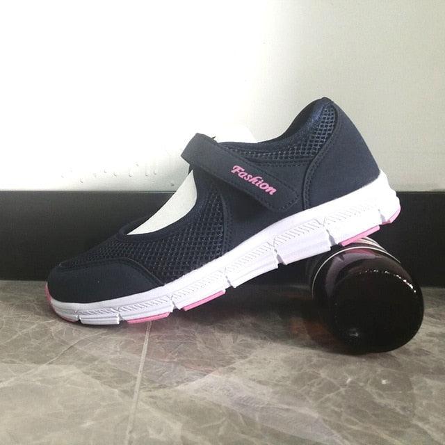 Baskets respirantes d'été pour femmes - Chaussures plates légères