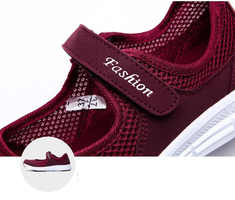 Baskets respirantes d'été pour femmes - Chaussures plates légères