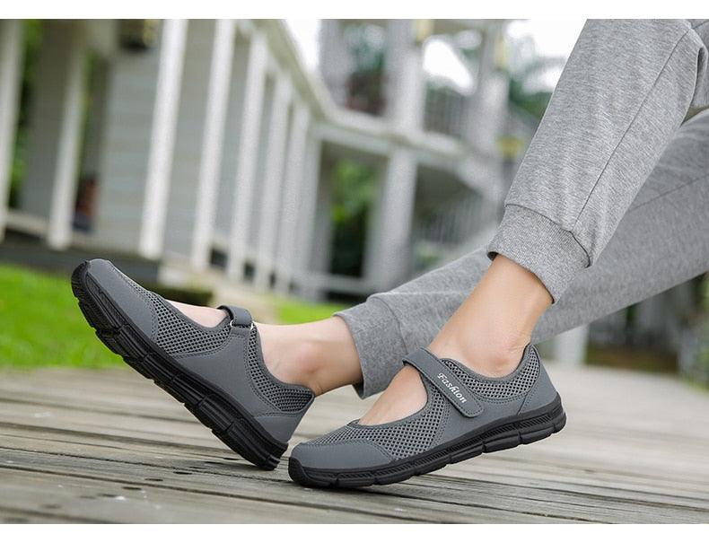 Baskets respirantes d'été pour femmes - Chaussures plates légères