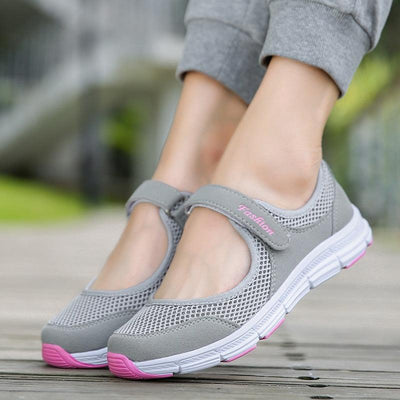 Summer Breathable Women's Sneakers - Lightweight Casual Flats