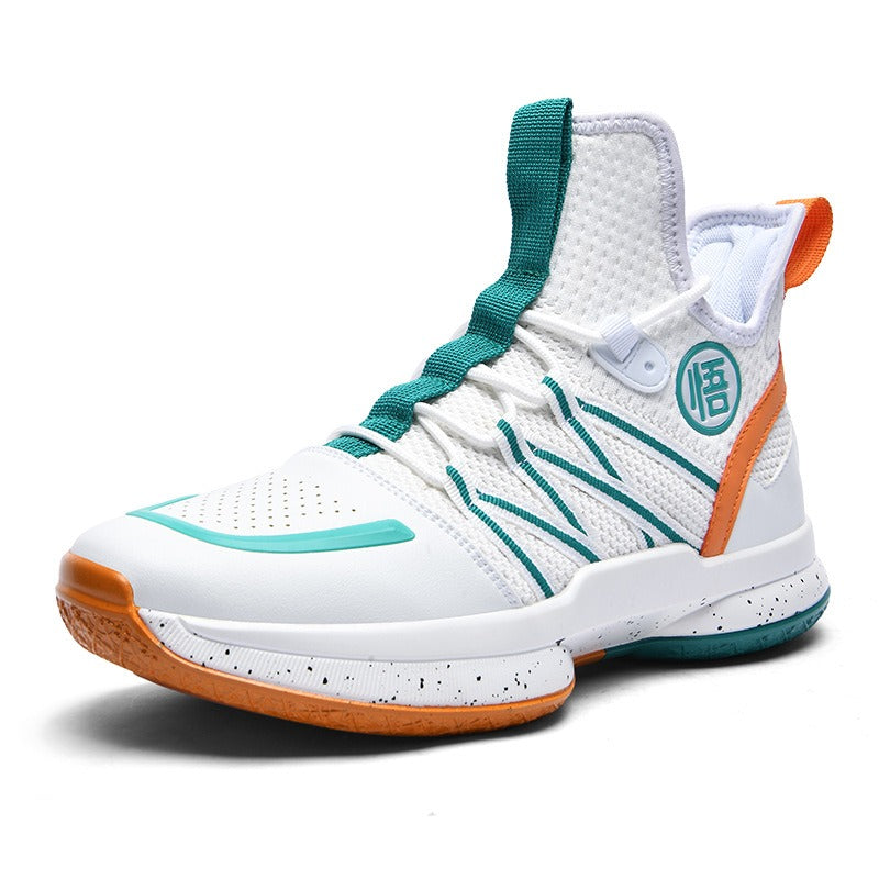 Summer high top basketball shoes with fly woven mesh surface for training sports shoes with rubber soles for men - Korvel