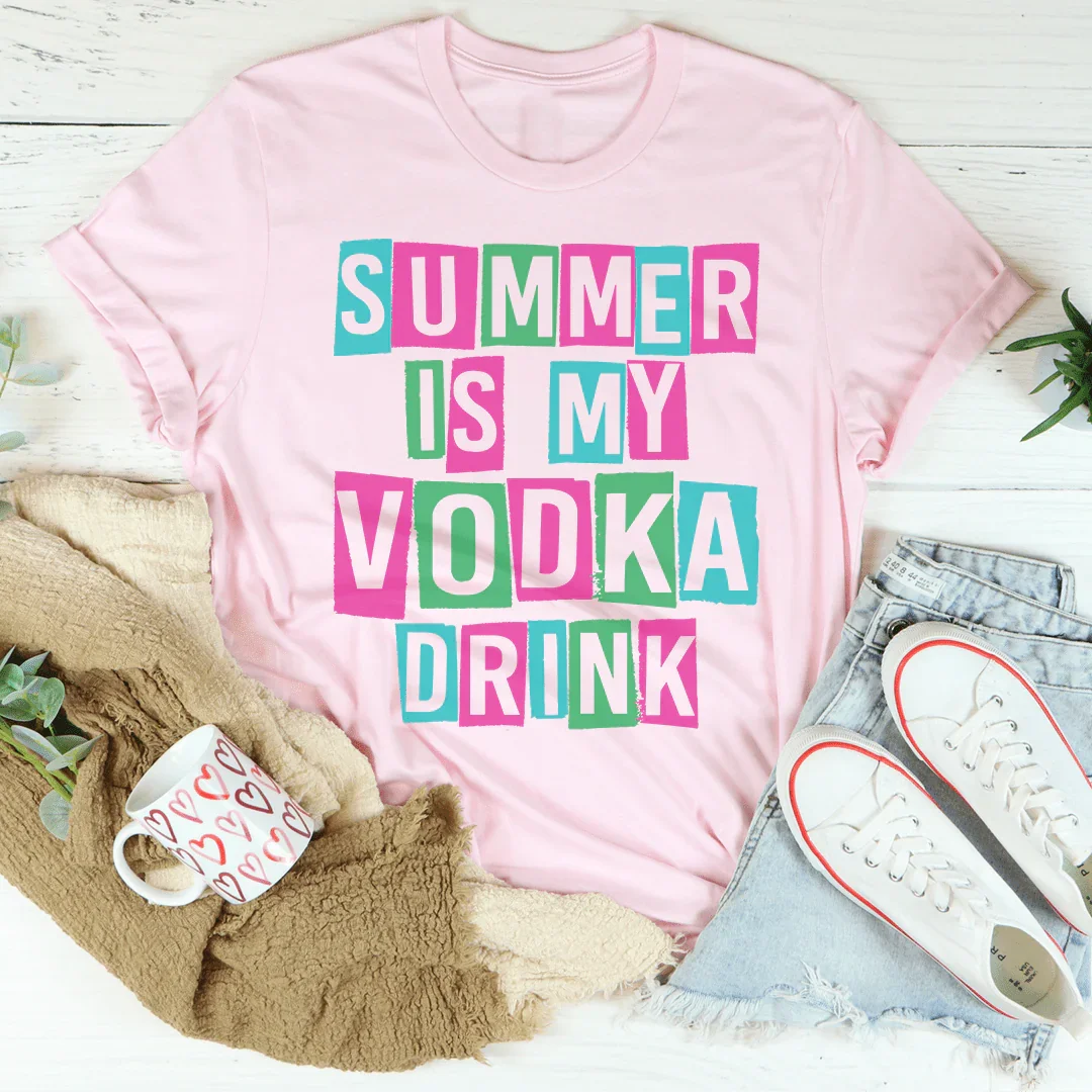 Camiseta "El verano es mi bebida de vodka"