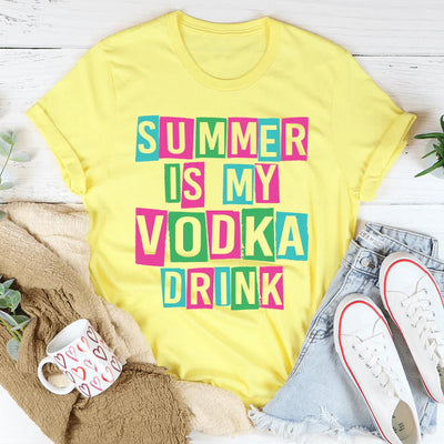 Camiseta "El verano es mi bebida de vodka"