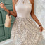 Summer lace patchwork slim fit dress elegant sleeveless mini dress - Korvel