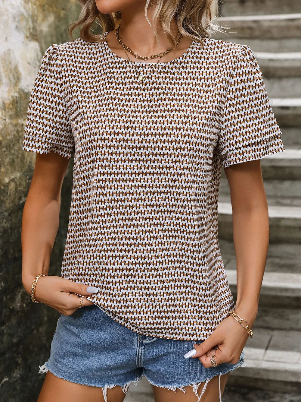 Summer long sleeved pullover printed shirt for women - Korvel