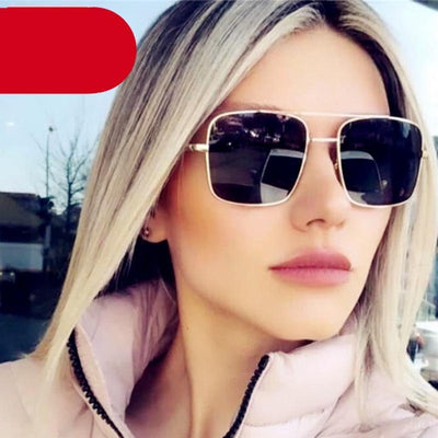 Luxury Square Sunglasses for Women - Elegant UV Protection Eyewear