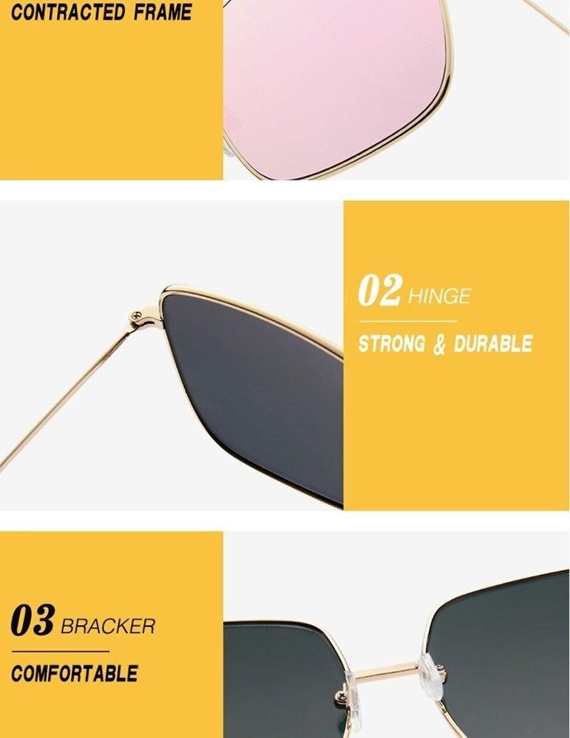 Gafas de sol cuadradas de lujo para mujeres - Elegante eyewear con protección UV