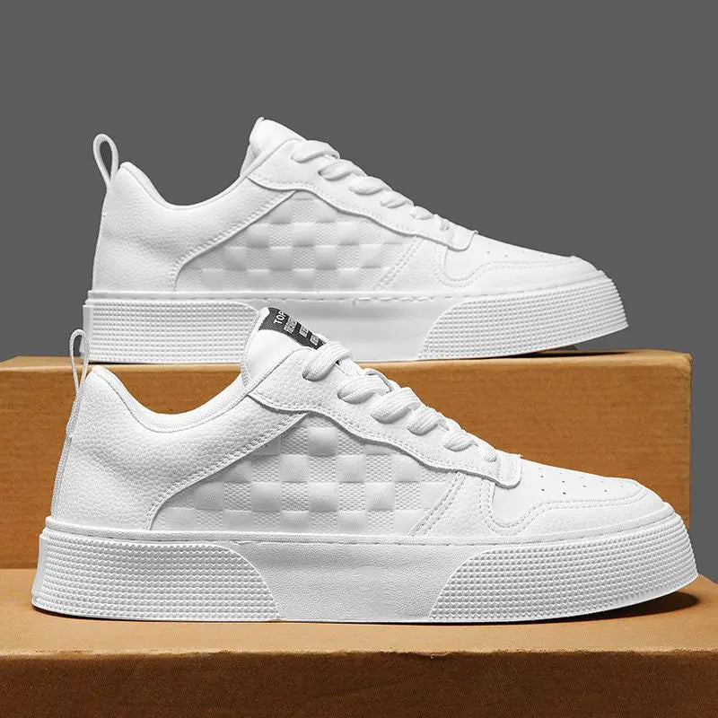 Summer men's new breathable white shoes men's trendy and versatile thick soled sports shoes casual shoes board shoes trendy shoes - Korvel