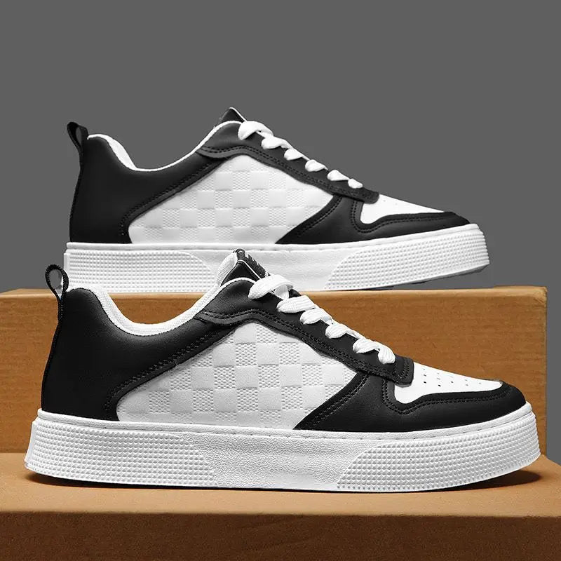 Summer men's new breathable white shoes men's trendy and versatile thick soled sports shoes casual shoes board shoes trendy shoes - Korvel