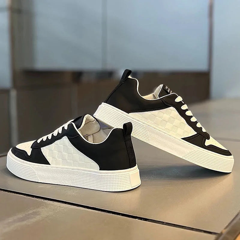 Summer men's new breathable white shoes men's trendy and versatile thick soled sports shoes casual shoes board shoes trendy shoes - Korvel