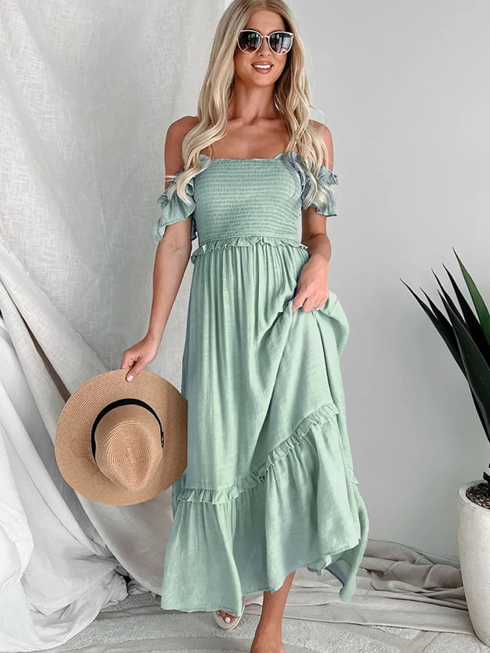 Summer new women's solid color dress - Korvel