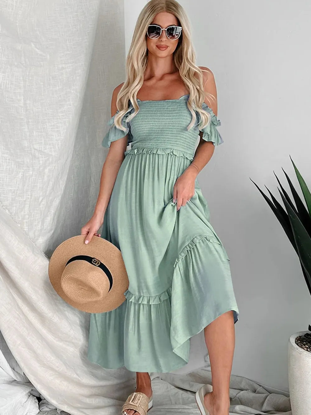 Summer new women's solid color dress - Korvel