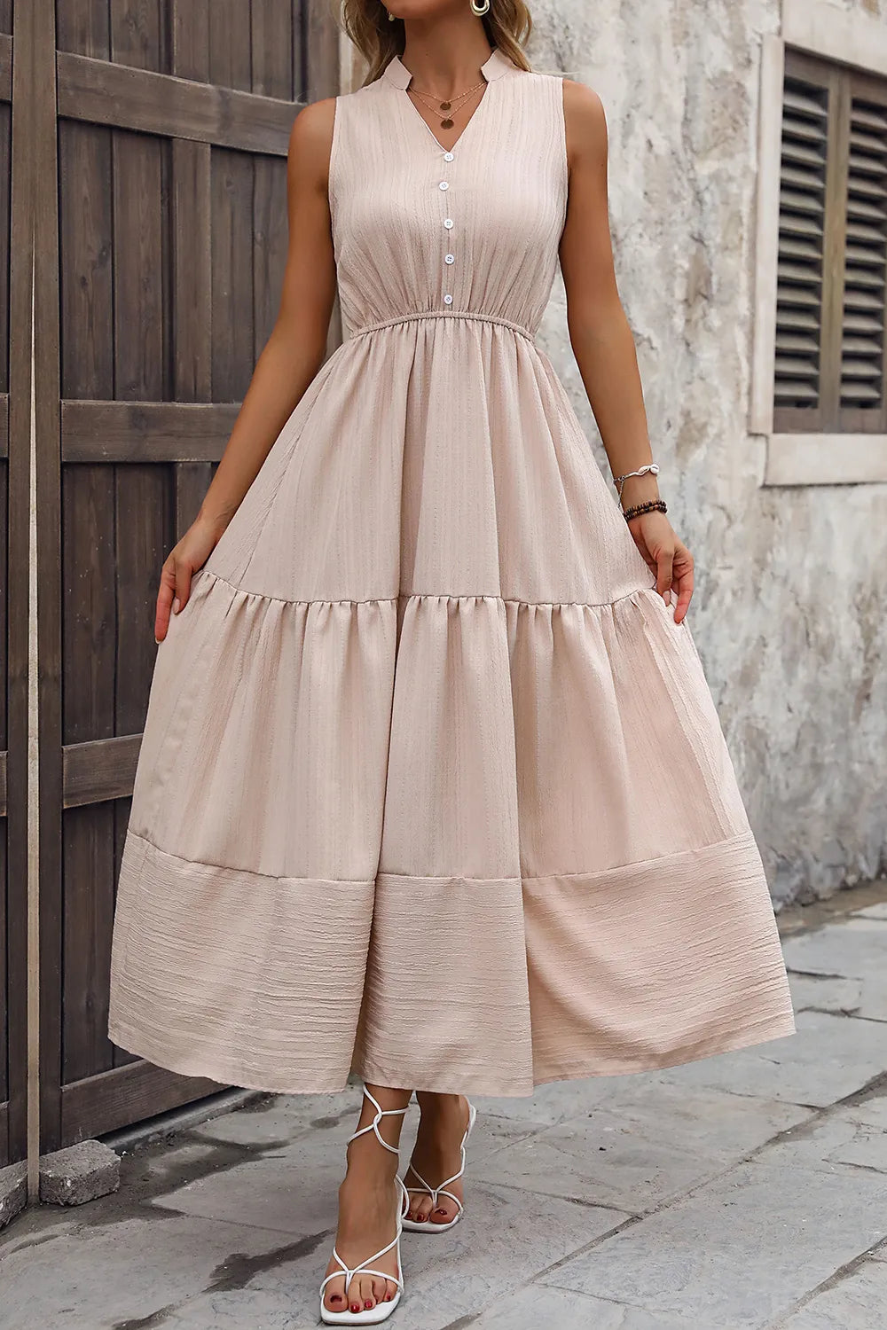 Elegant Solid Color Slim Fit Dress for Women
