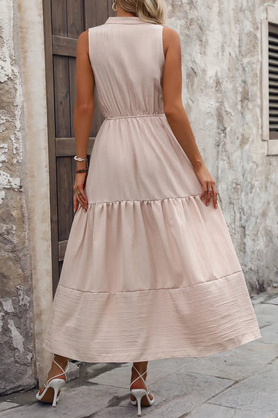 Elegant Solid Color Slim Fit Dress for Women
