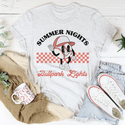 Camiseta con luces del estadio de béisbol de Summer Nights