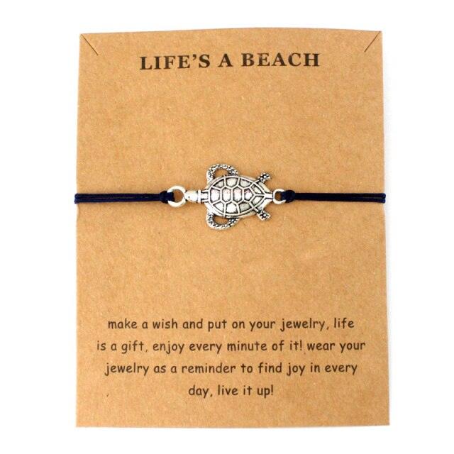 Adjustable Sea Turtles Charm Bracelet for All