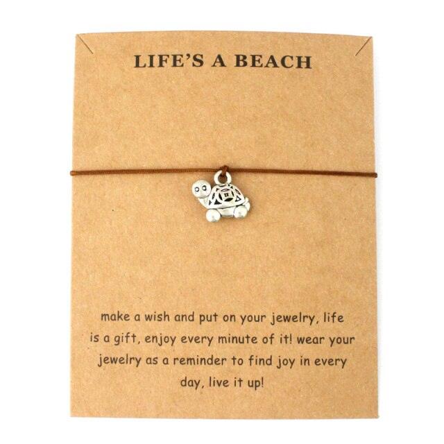 Adjustable Sea Turtles Charm Bracelet for All