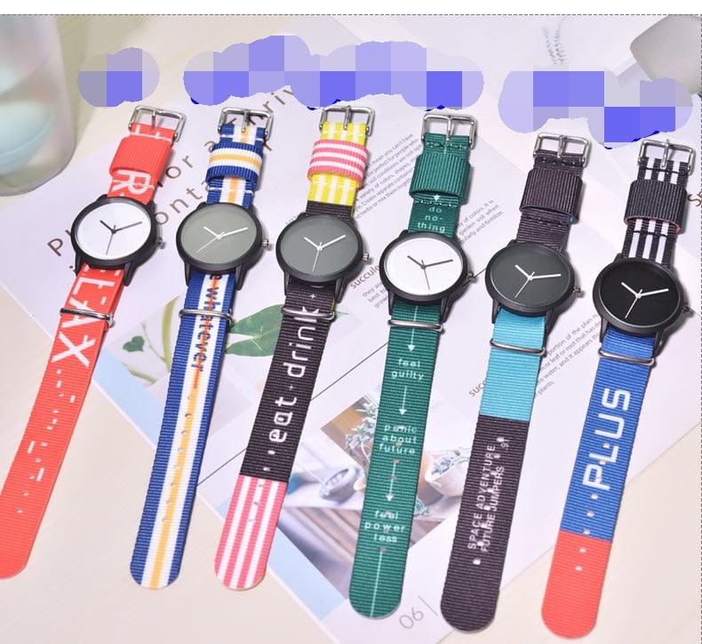 Reloj de Cuarzo para Mujer de Estilo Elegante de Verano con Correa de Nylon