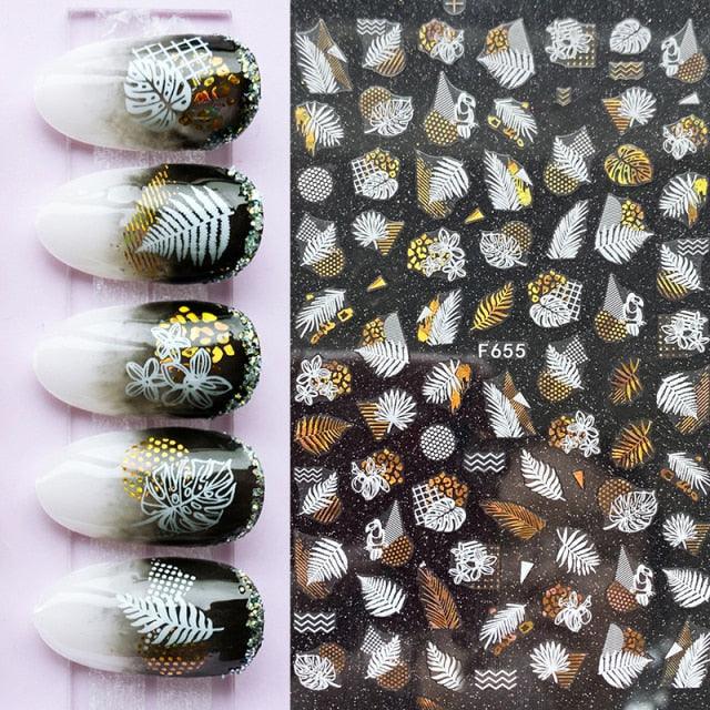 Autocollants d'ongles 3D Plage Tropicale pour Manucures