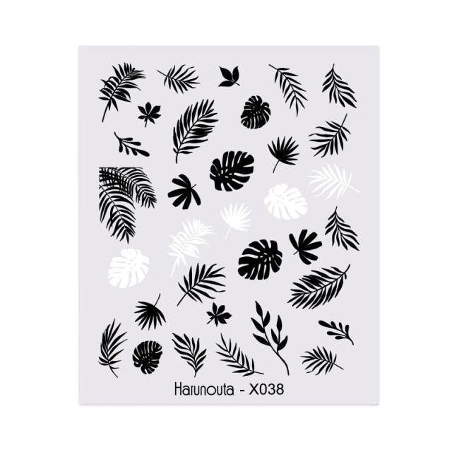 Autocollants d'ongles 3D Plage Tropicale pour Manucures