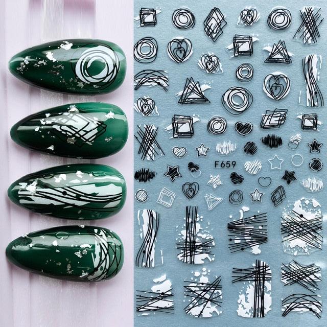 Autocollants d'ongles 3D Plage Tropicale pour Manucures