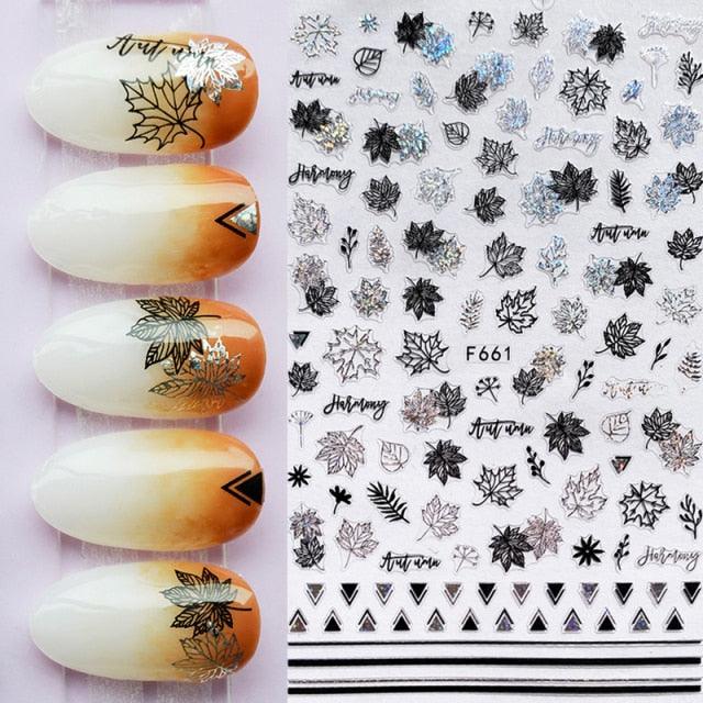 Autocollants d'ongles 3D Plage Tropicale pour Manucures