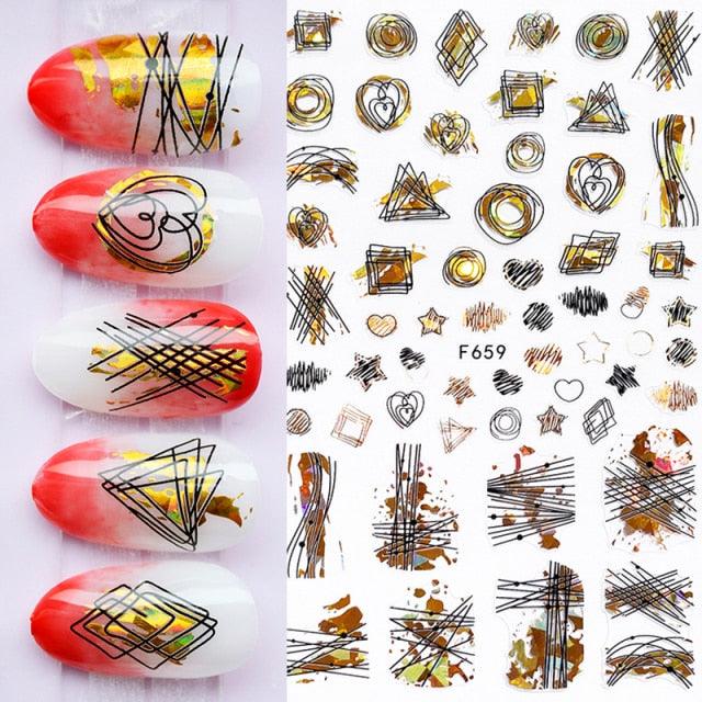 Autocollants d'ongles 3D Plage Tropicale pour Manucures