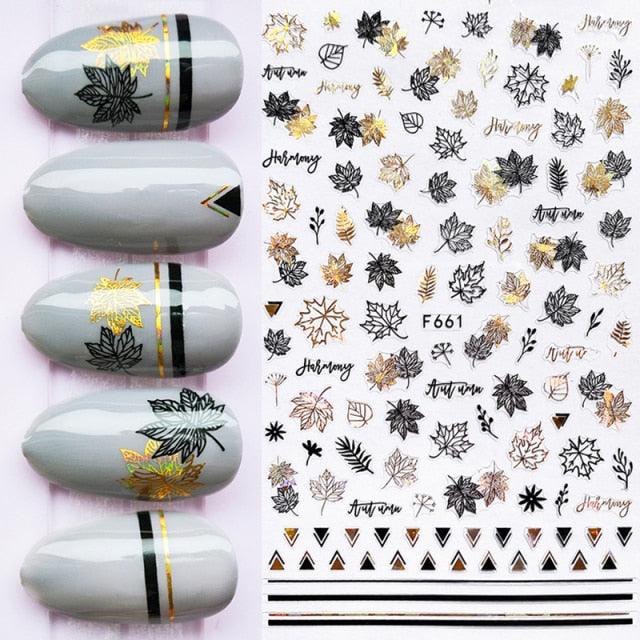 Autocollants d'ongles 3D Plage Tropicale pour Manucures