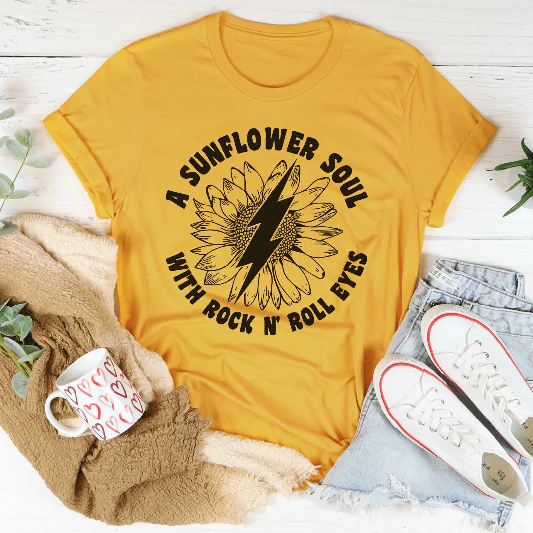 Camiseta Sunflower Soul &amp; Rock N Roll Eyes