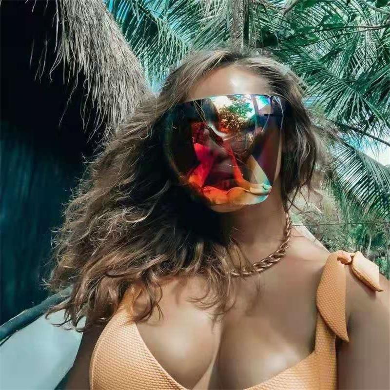 Stylish Full Face Shield Sunglasses for Ultimate Protection - Anti-Spray & UV Defense - Korvel