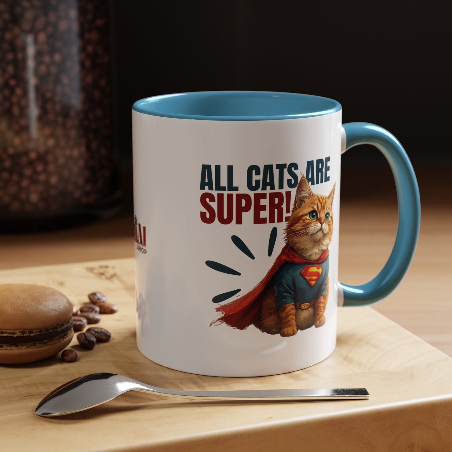 Taza de Acento Super Gato - Utensilios de Bebida Divertidos para Amantes de los Gatos
