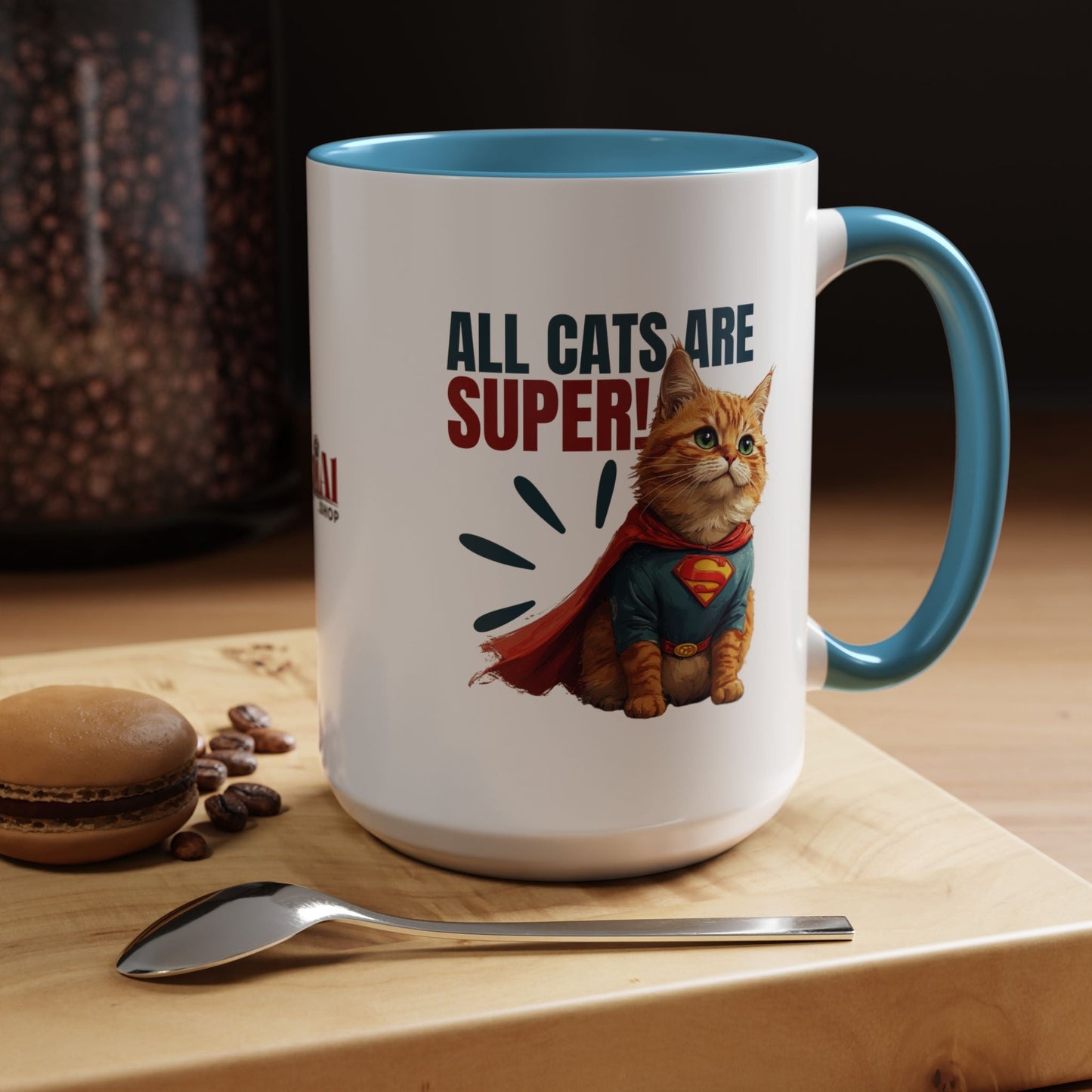 Taza de Acento Super Gato - Utensilios de Bebida Divertidos para Amantes de los Gatos