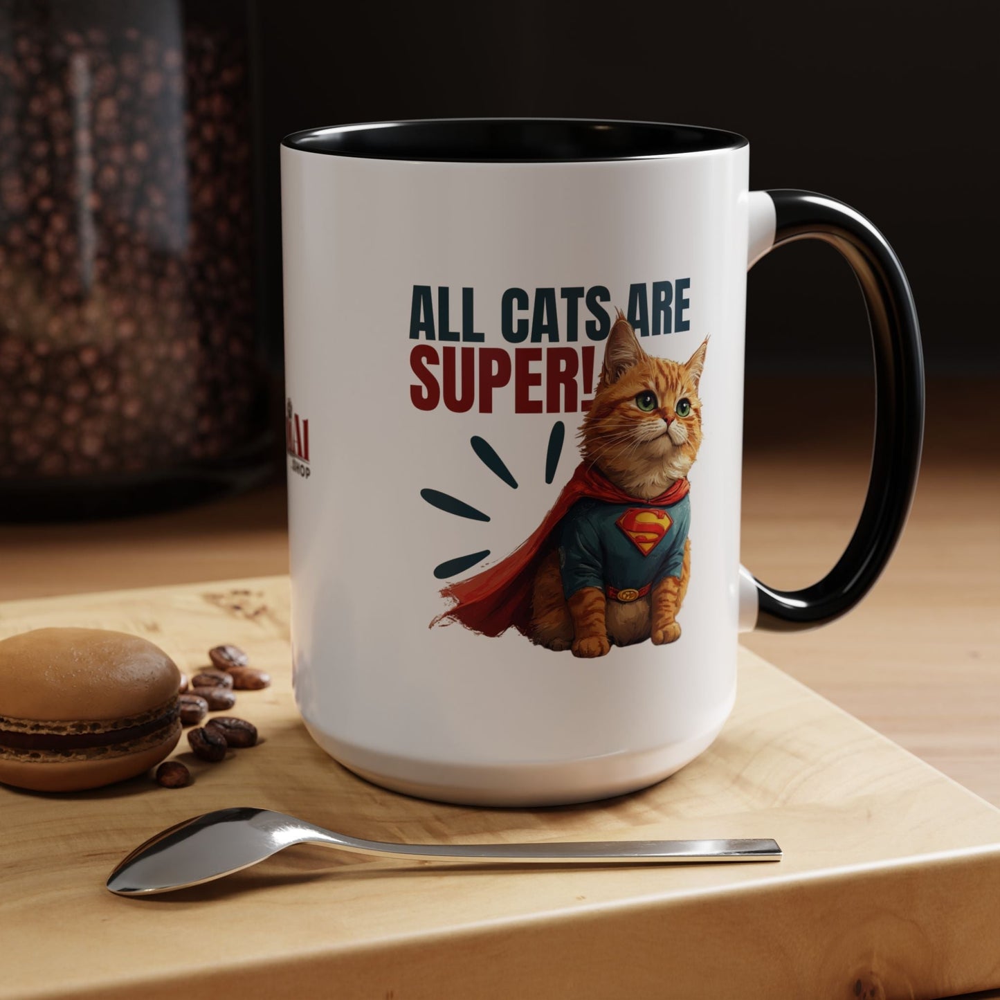 Taza de Acento Super Gato - Utensilios de Bebida Divertidos para Amantes de los Gatos